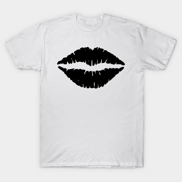 Lips Silhouette T-Shirt by skycloudpics